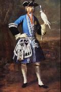 Peter Jakob Horemans Portrait of Clemens August as Falconer oil on canvas